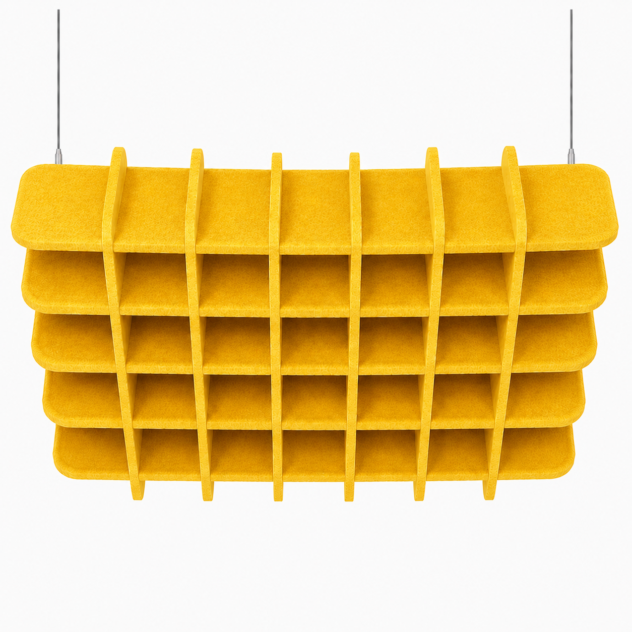 Acoustic ceiling panel yellow
