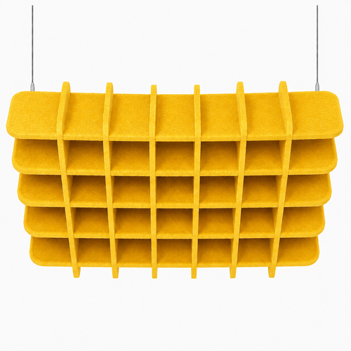 Acoustic ceiling panel yellow