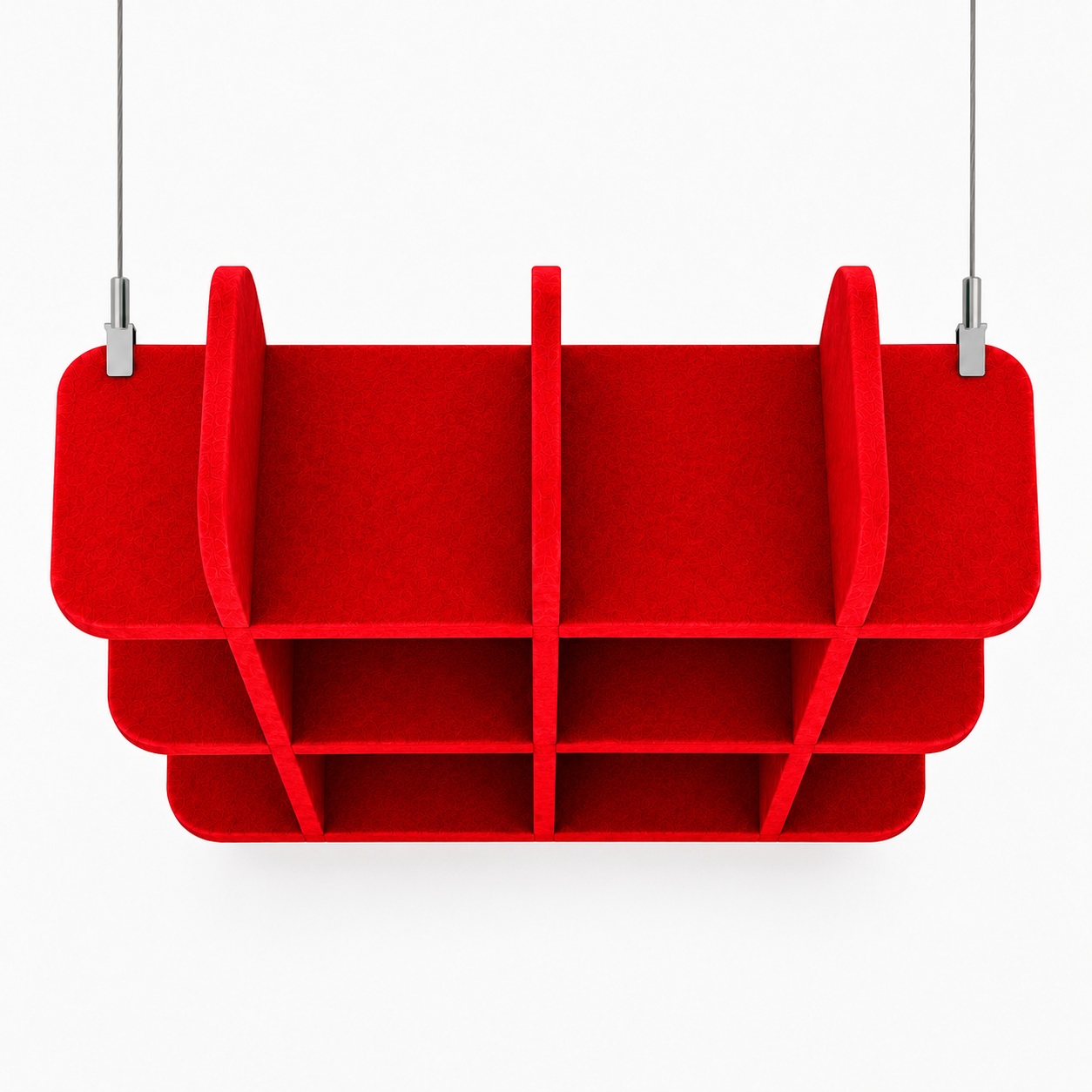 Square Acoustic Ceiling Panel Red