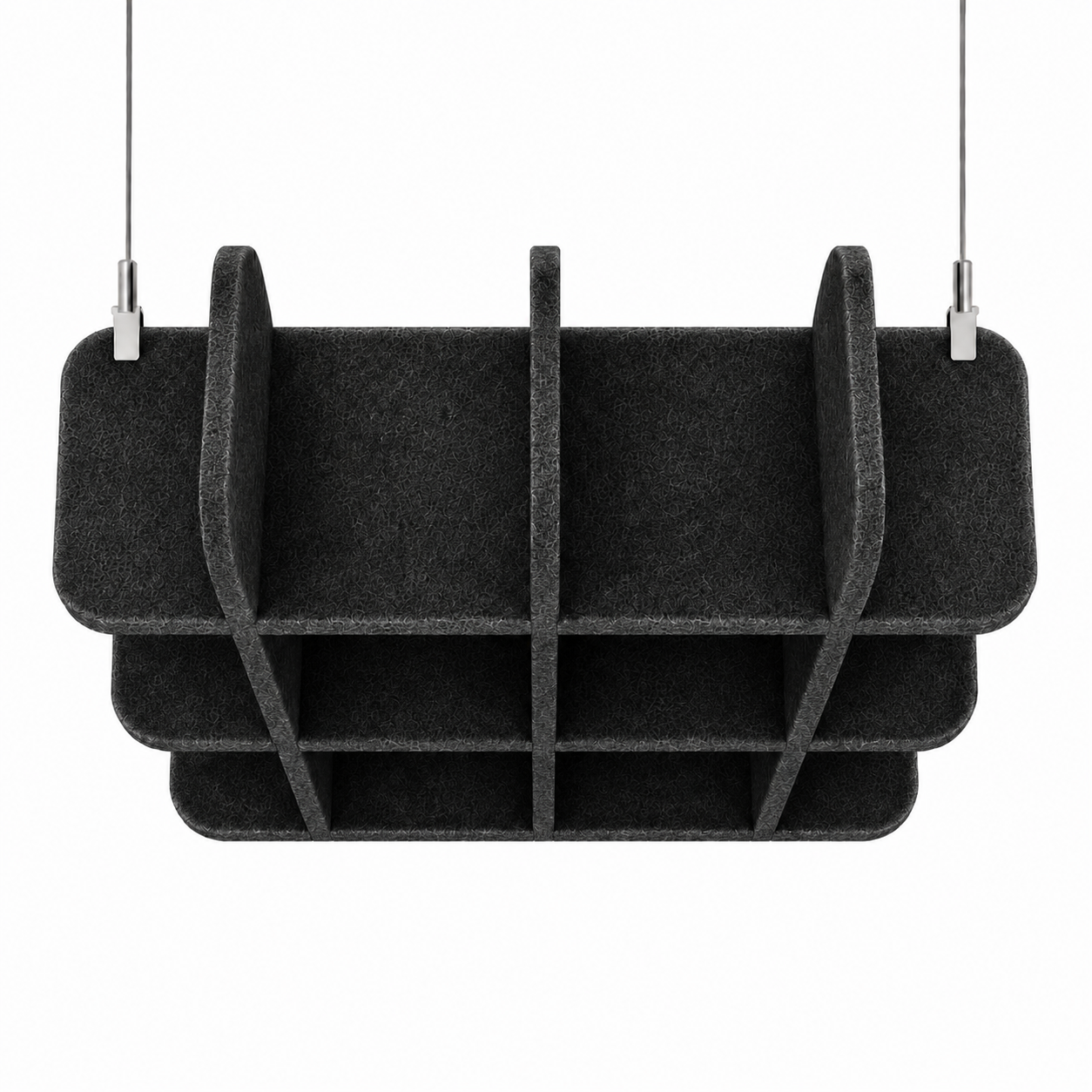 Square Acoustic Ceiling Panel Dark Grey