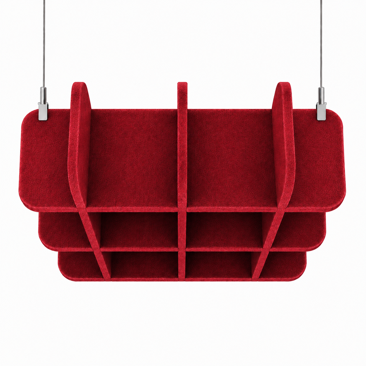 Square Acoustic Ceiling Panel Dark Red